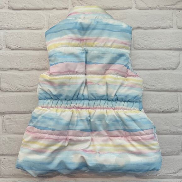 Toddler Girls 2T Calvin Klein Vest & Wonder Nation OS Hat Blue Yellow Pink - Picture 6 of 16
